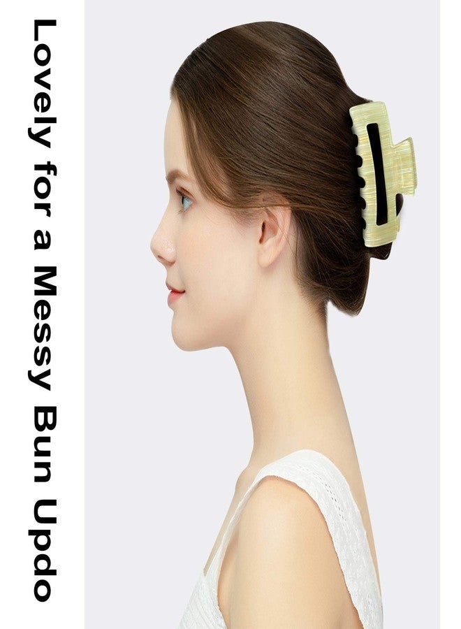 Magicsky 4PCS Hair Claw Clips, Acrylic Banana Barrettes, Celluloid French Butterfly Jaw, Tortoise Grip Pin-Leopard print Stylish Accessories for Women Girls, Long Motley - Image 5