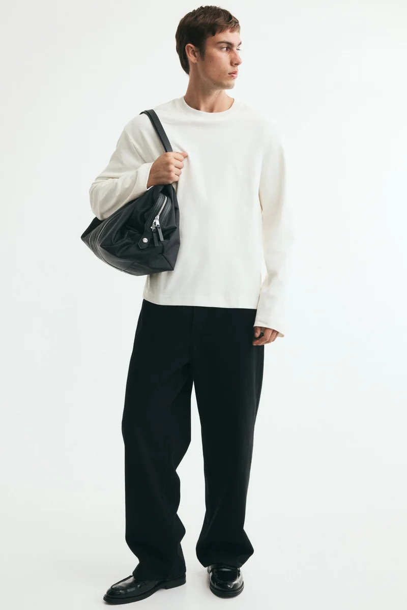 H&M  Relaxed Fit Long-sleeved cotton T-shirt for Men | Best Price UAE
