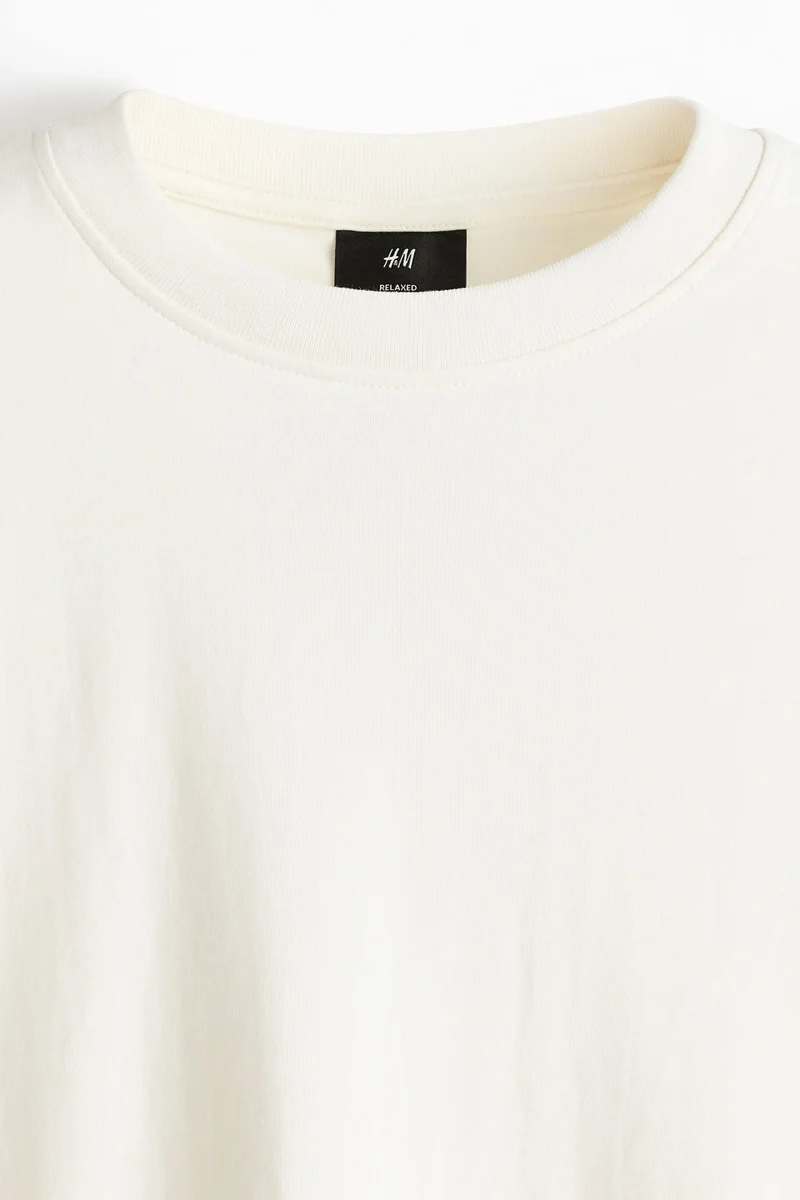 H&M  Relaxed Fit Long-sleeved cotton T-shirt for Men | Best Price UAE
