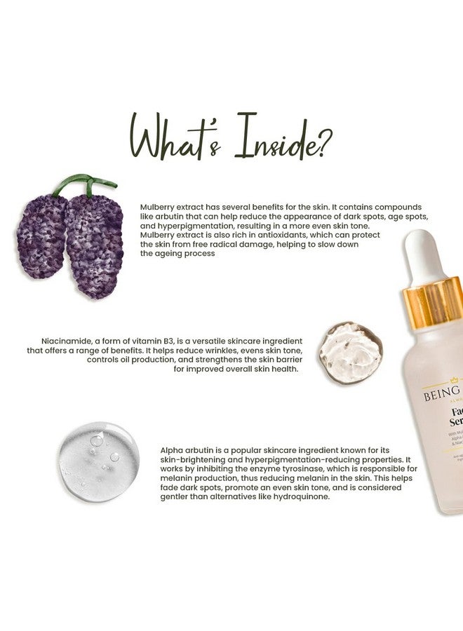 Being You- Always BEING YOU - ALWAYS Face Serum With Mulberry Extract, Alpha Arbutin And Niacinamide Vitamin B3- For Anti Ageing, Even Skin Tone, Pigmentation And Spot Free Skin- 30Ml - Image 3