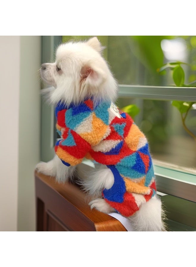 A.M Doll-themed Autumn/Winter Thick Warm Teddy Bear Crew Neck Sweatshirt, Universal Knit, Cute Dog - Image 1