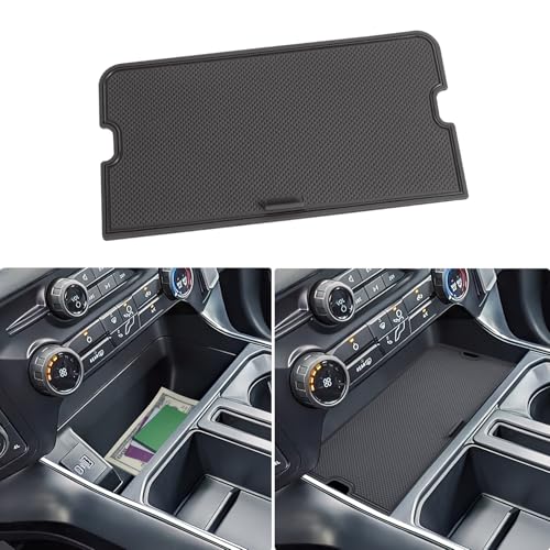 PIMCAR Center Console Cover for 20212026 Ford F150 20222025 F150 Lightning XLT Pro Hidden Panel Secret Pocket Lid with USB Hole Interior Accessories Fits into The Open Pocket in Front of Shifter - Image 1