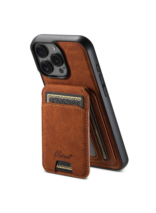 Suteni Case For iPhone 16 Pro Max H16 Litchi Texture Leather Detachable Wallet Back Phone Case - Image 1