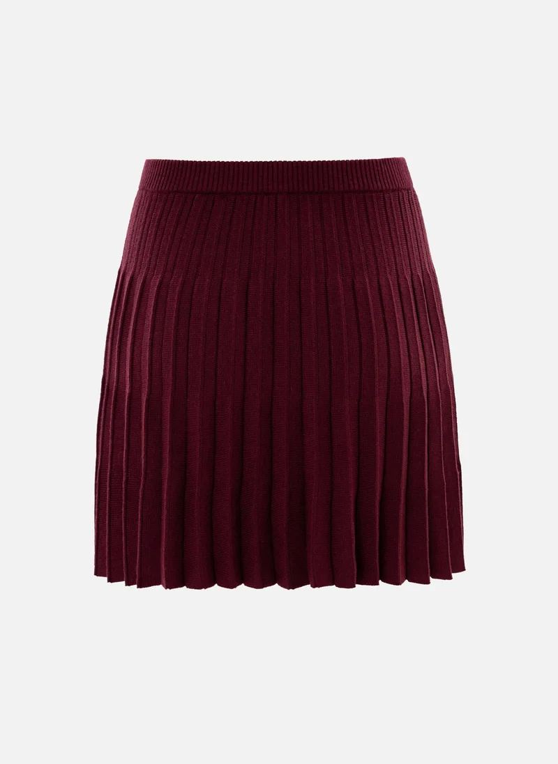Lichi  Pleated knitted mini skirt for Women | Best Price UAE