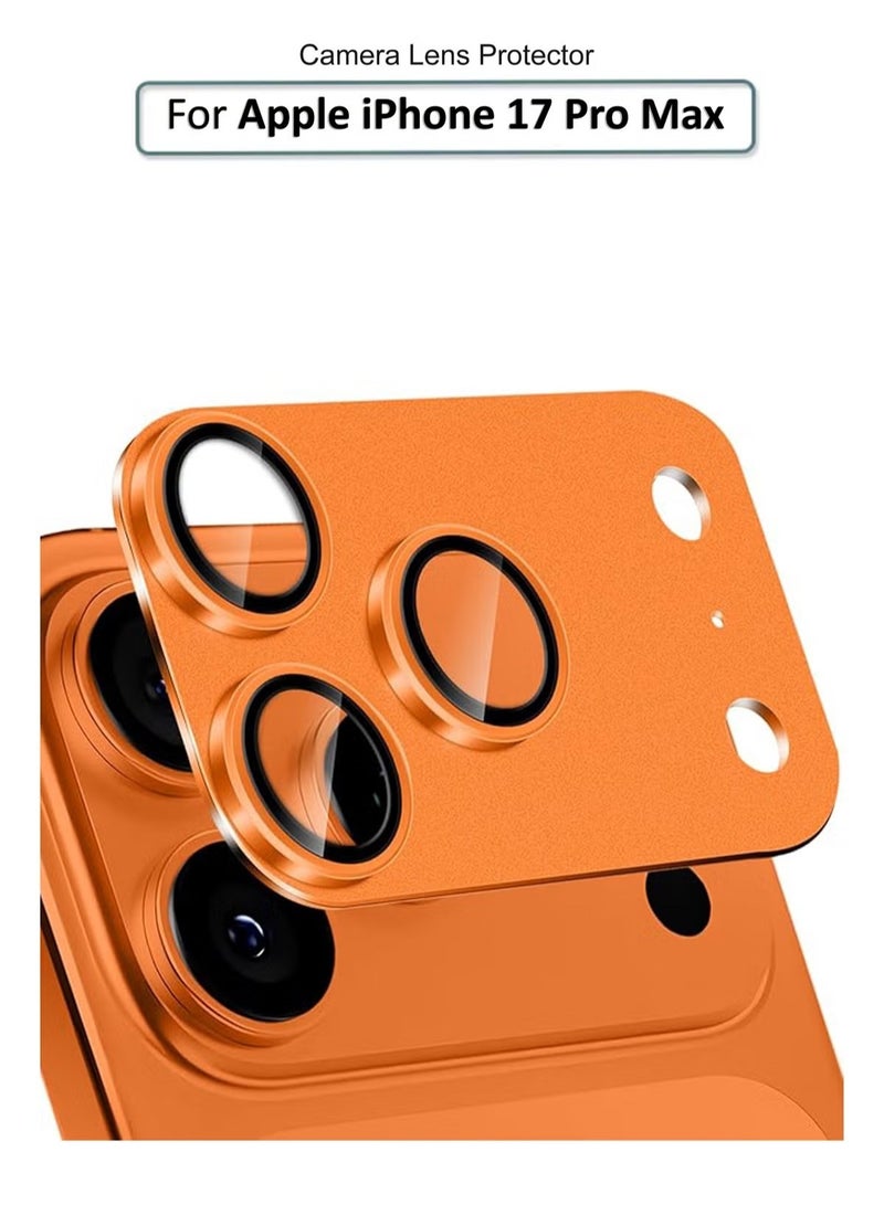 Camera protector for Apple iPhone 17 Pro Max - Back Camera Lens Glass Protector - 9H hardness HD clear protective glass - Lens shield/scratch-resistant camera glass protector/scratch-resistant/case compatible - Orange - Image 1