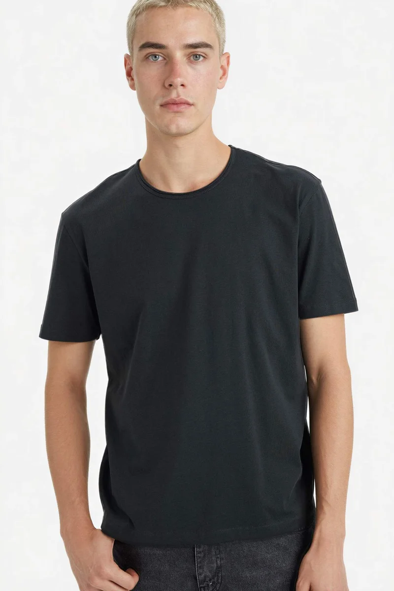 DeFacto 100% Cotton Heavy Fabric T-Shirt