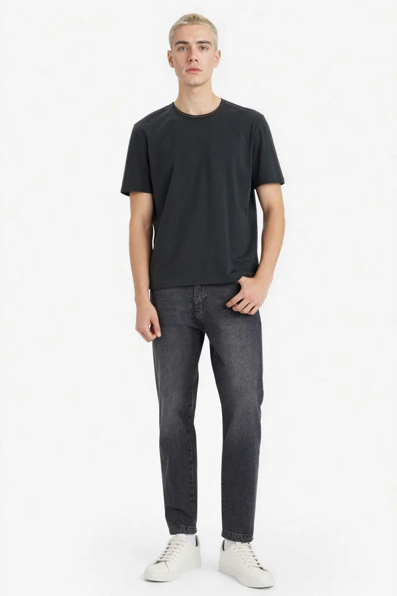 DeFacto 100% Cotton Heavy Fabric T-Shirt