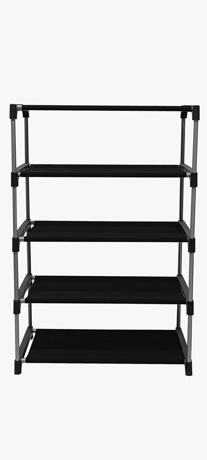 PHILOSHOP PHILOSHOP Premium 4Tiers Shoe RackMultipurpose Storage Rack with Dustproof Cover Iron Pipes Non Woven Fabric Plastic Connector - Image 4