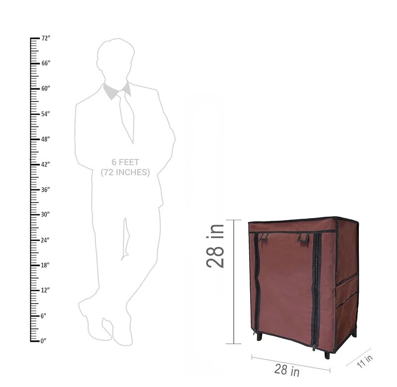 PHILOSHOP PHILOSHOP Premium 4Tiers Shoe RackMultipurpose Storage Rack with Dustproof Cover Iron Pipes Non Woven Fabric Plastic Connector - Image 5