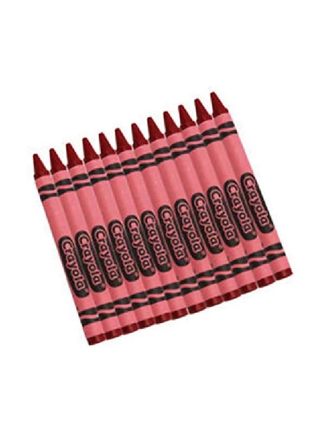 Crayola ألوان شمعية بالجملة 12 قطعة حمراء - Image 4