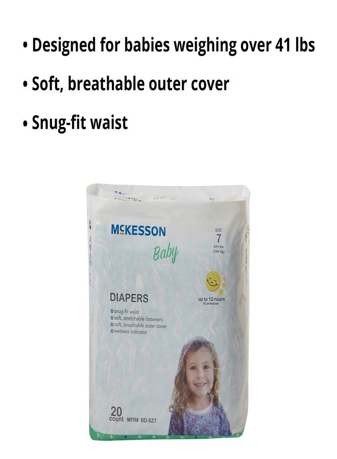 McKesson Baby Diapers, Size 7 (Over 35 lbs), 20 Count, 4 Packs, 80 Total - Image 3