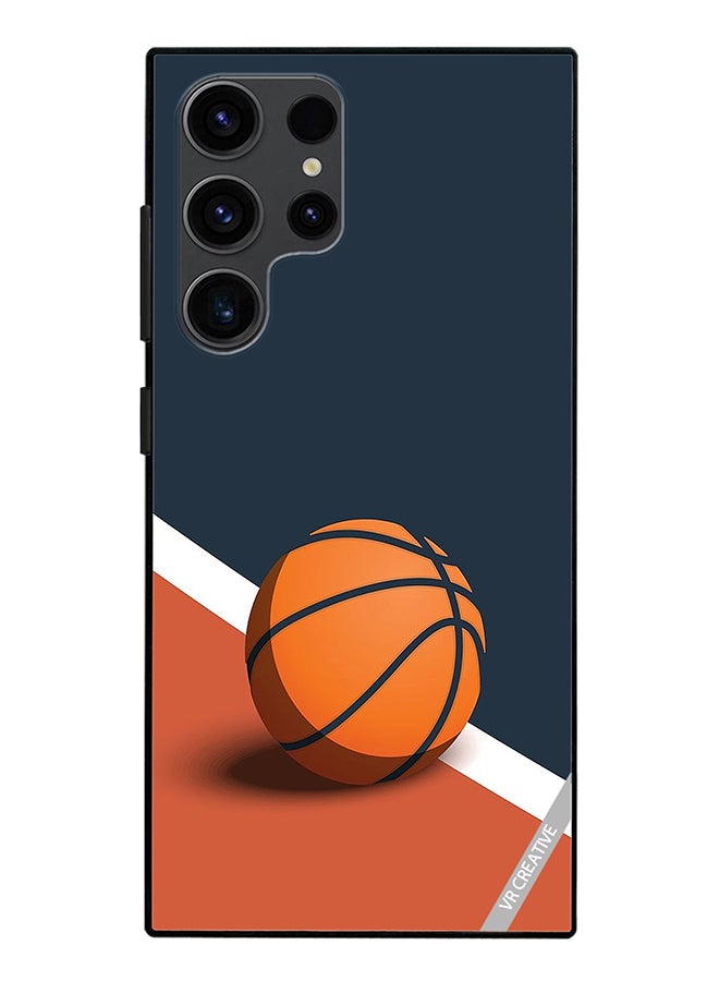 VR CREATIVE Protective Case Cover For Samsung Galaxy S24 Ultra Basketball Design Multicolour - Image 1