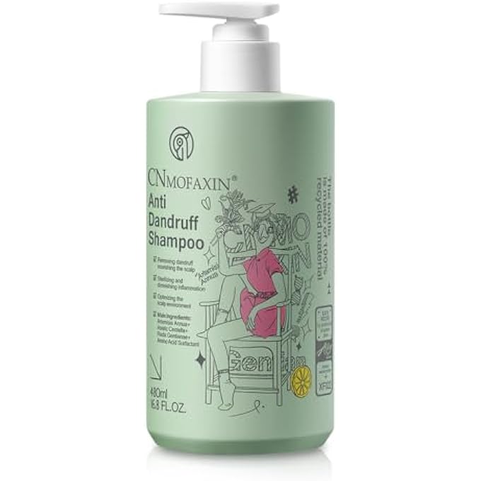 CNMOFAXIN DANDRUFF SHAMPOO 480ML - SCALP SOOTHING & FLAKE CONTROL WITH HERBAL EXTRACTS - DEEP CLEANSING & SEBUM CARE - FOR OILY SCALP DRY HAIR ITCHY SCALP - UNISEX HAIR CARE SOLUTION - Image 1