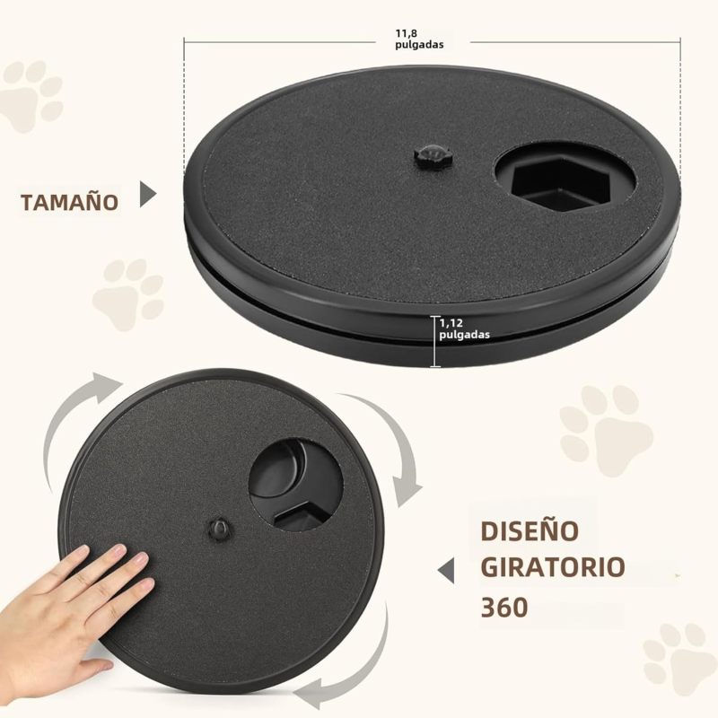 Dog Nail Scratch Pad Rotating Round 3 In 1 Treat Box Design - Turquoise Interactive Pet Nail File Pad For Dog Grooming - Image 2