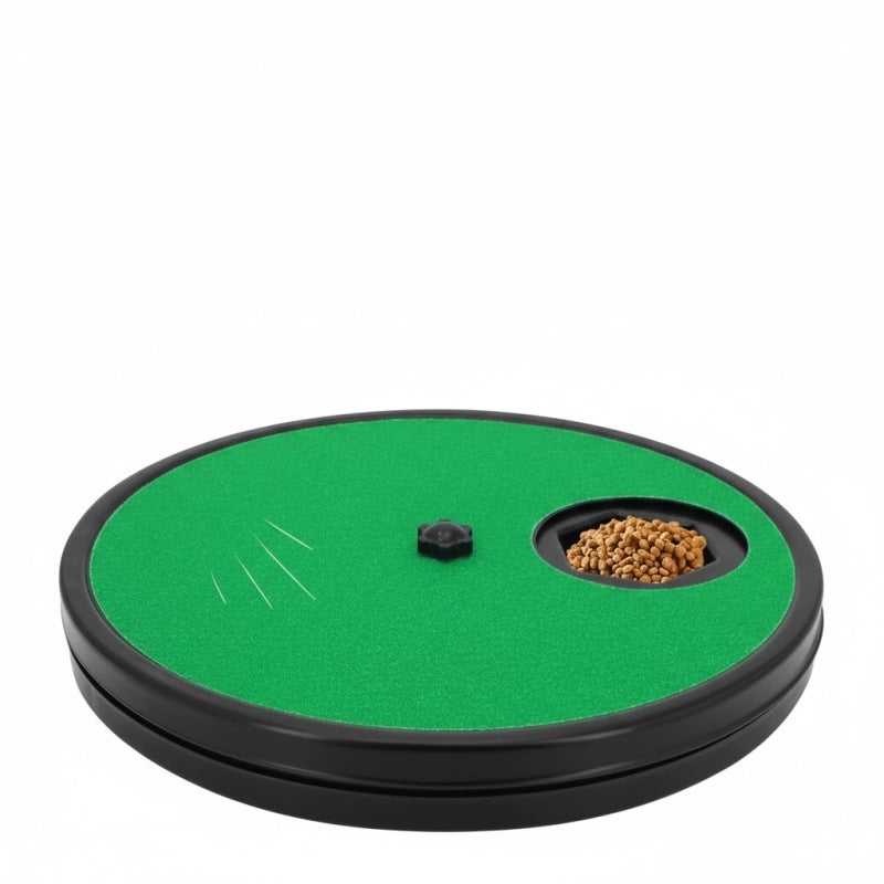 Dog Nail Scratch Pad Rotating Round 3 In 1 Treat Box Design - Turquoise Interactive Pet Nail File Pad For Dog Grooming - Image 1