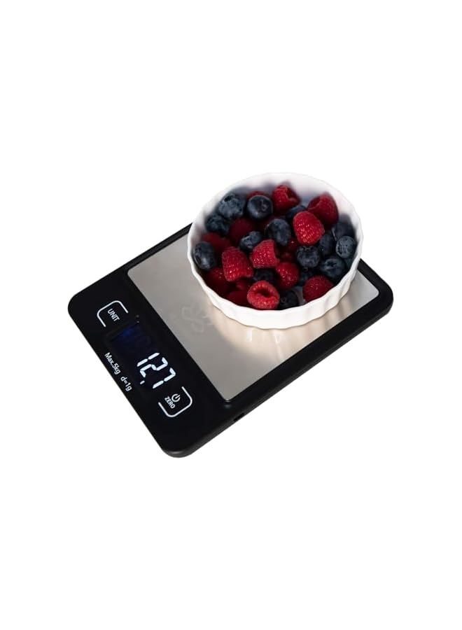 Rejuvences Kitchen Digital Food Scale - Measures 4 different units - Easy to Use - Measure Food weight - Cooking recipe- Healthy Diet – Battery included – Light weight - Easy to Carry and - Image 5