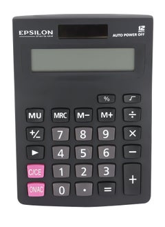Epsilon Epsilon 12 Digit Desktop Calculator- EPSCL165, Includes Percent Function, Auto Replay  - Image 1