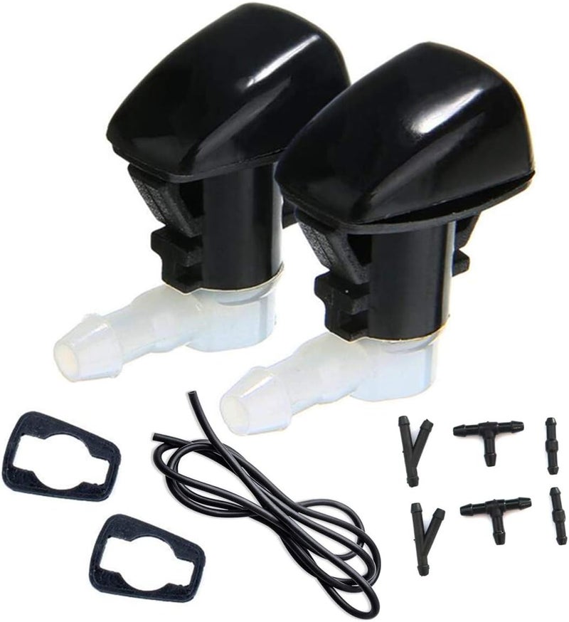 FainWan 2pcs Front Windshield Washer Fluid Hose Kit with Nozzle Sprayer for Honda - Image 1