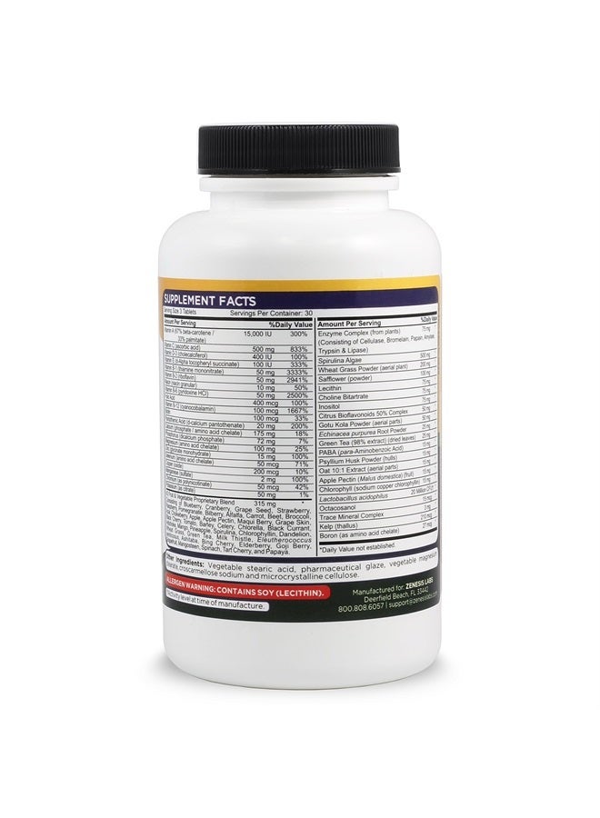 Zenesis Labs Essentials - a Natural & Nutrient Rich Multi-Vitamin - with Minerals, Enzymes, Amino Acids, Antioxidants and Probiotics - 90ct - Image 3