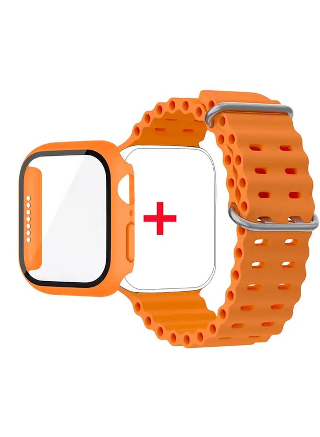 Starlight Stainless Steel Silicone Apple Watch Band With Red Cross Charm Adjustable Expandable Clasp Compatible With Series 10 11 46mm Durable Comfort Fit Strap For Men Women Smartwatch Accessory - Image 3