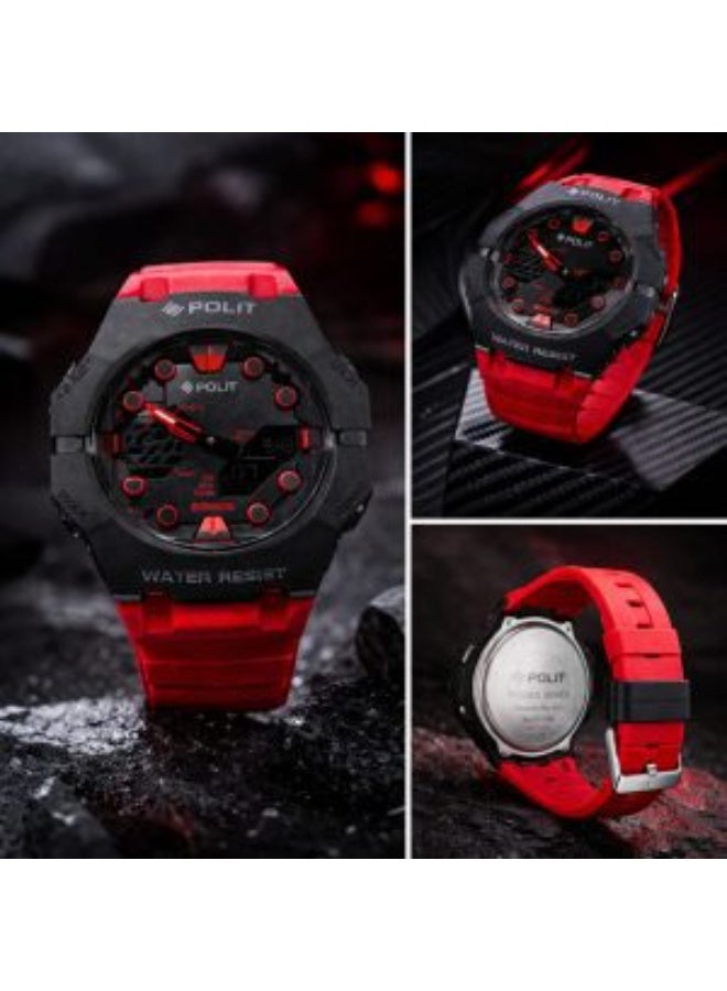 Polit Rugged Sports Watch Water Resistant Analog Digital Watch - Image 2
