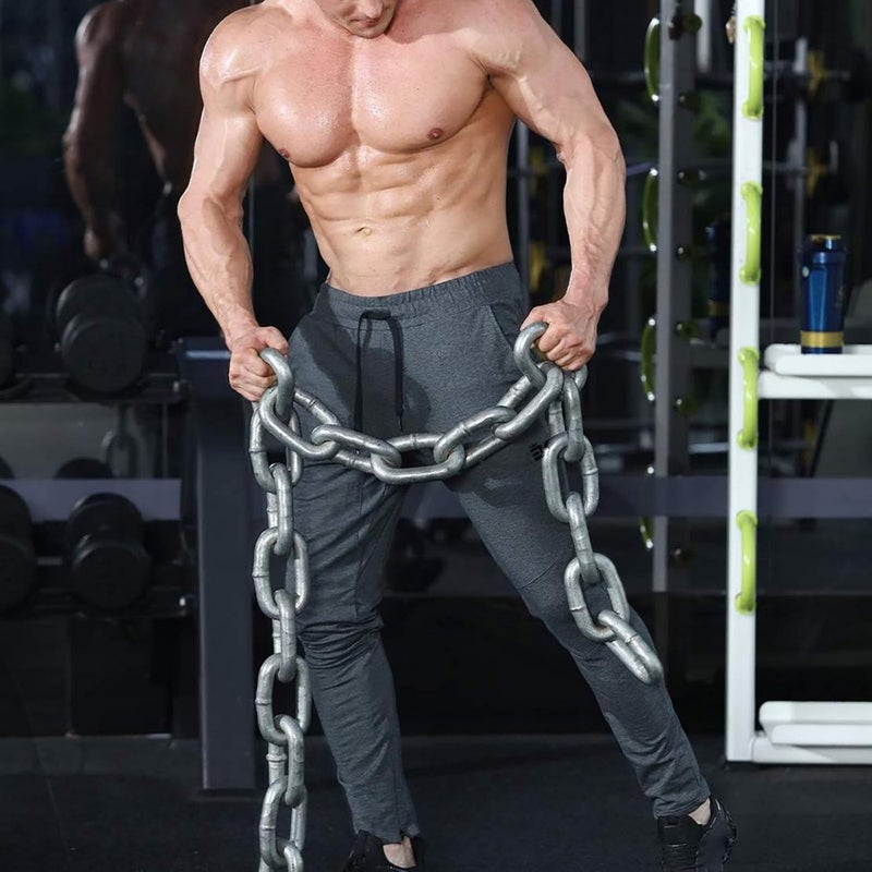 BROKIG Mens Zip Joggers Pants - Casual Gym Workout Track Pants with Pockets - Image 3
