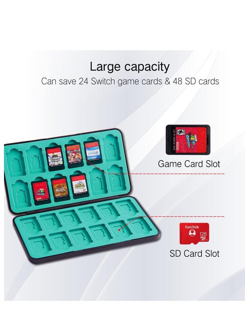 Generic Game Case Compatible with Nintendo Switch/Switch OLED/Switch Lite, Switch Game Holder Cartridge Case with 24 Game & 48 Micro SD Cards Storage for Zelda Fans - Tears of Kingdom  - Image 4