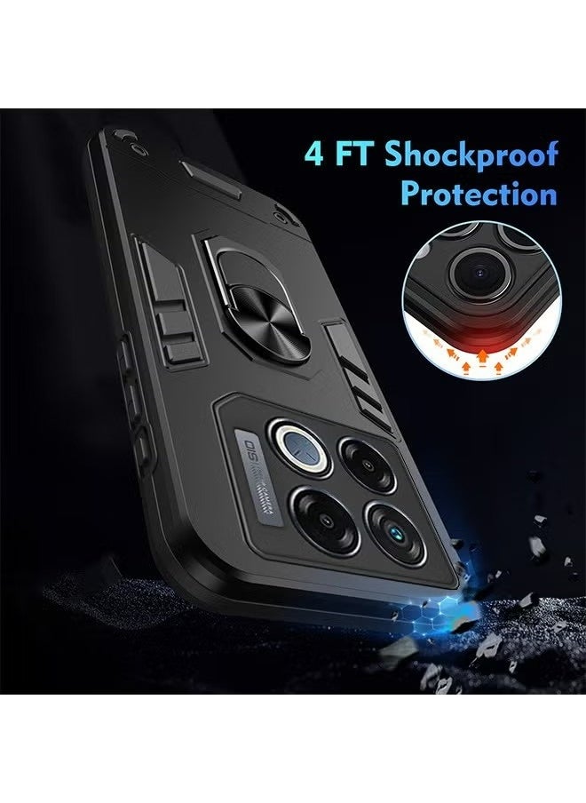 X-level Infinix GT20 Pro 5G Case Cover Protector Accessories with Camera Len Protection Anti-Scratch Shockproof Anti-Fingerprints Back Cover with 360 Car Mount Magnetic Ring Holder Case Protector  - Image 4