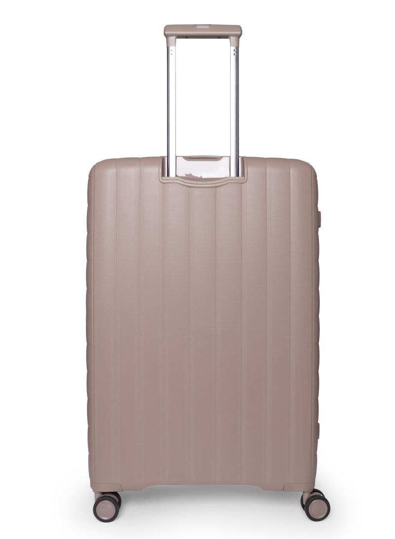 GIORDANO Giordano Titanium Front Opening Hardshell Luggage Set, Unbreakable Expandable, Secure Lock, 4 Double Wheels Travel Lugggage, Laptop Compartment on Small Carry-on Cabin Luggage, Checked Luggage. Beige  - Image 4