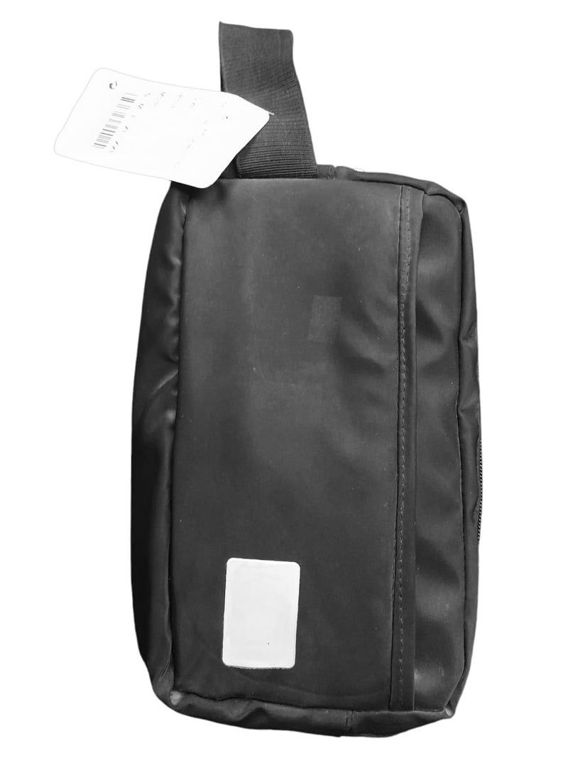 Men's Handbag Leather Hand Bag Wrist Handle Clutch Bag with Inner Slot for Cash and Cards - Image 1