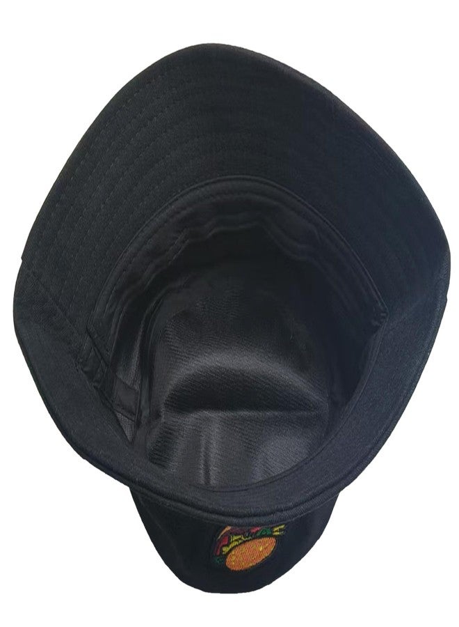 LEISUREWEEK Premium Cotton Black Bucket Hat for Women Men - Unisex 100% Cotton Packable Summer Travel Beach Sun Hat,Hamburger Design - Image 5