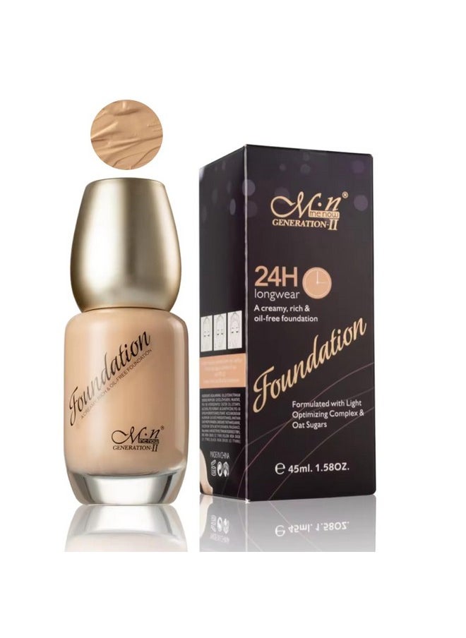 Me Now Forever Matte Creamy Rich Oil-Free Foundation, Superior Coverage, Lightweight, Water Resistant, 24 Hr Long Wear Foundation (Wheatish)  - Image 1