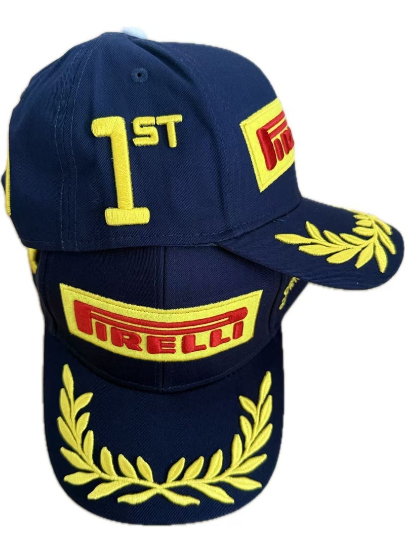 قبعة بيسبول بحرية من بيريلي مع تطريز "1st" وتفاصيل إكليل الغار