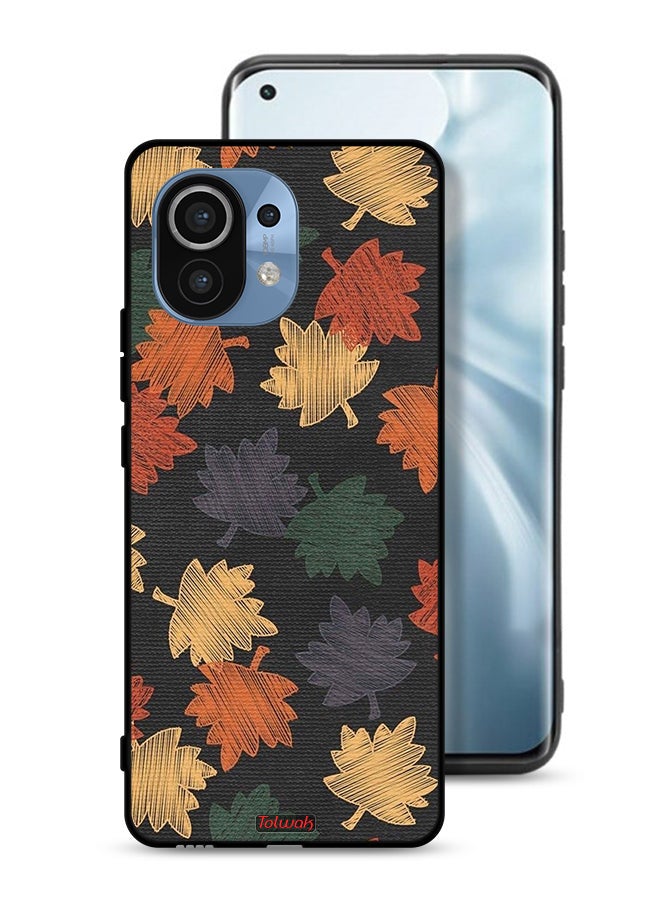 Tolwak Xiaomi Mi 11 Protective Case Cover Autumn Leaves Art - Image 1