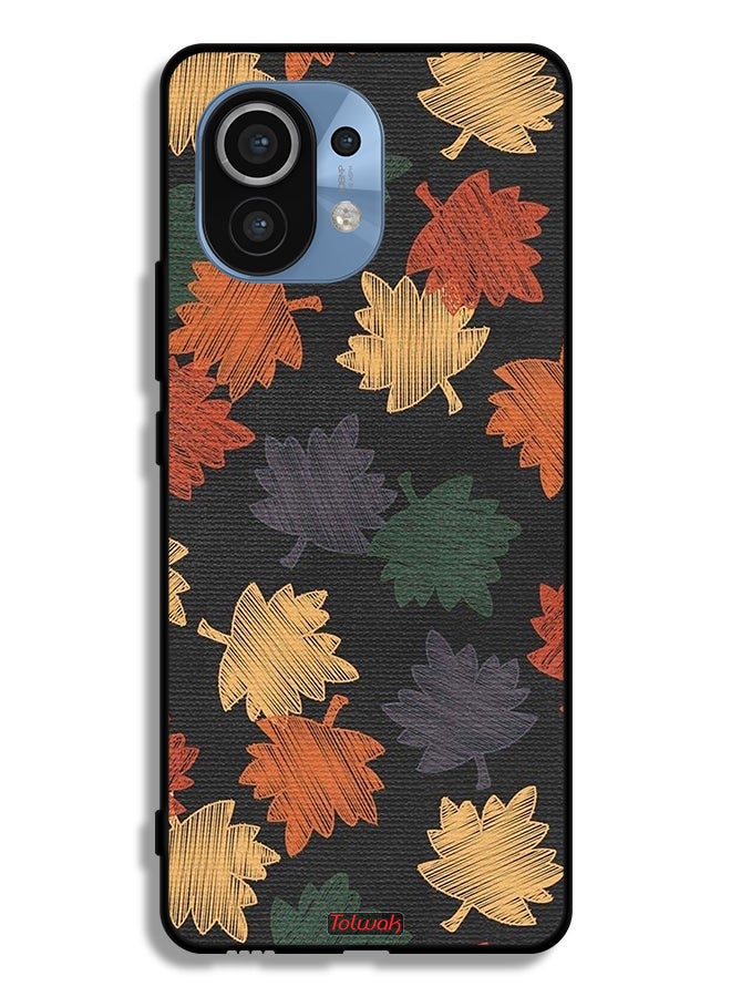 Tolwak Xiaomi Mi 11 Protective Case Cover Autumn Leaves Art - Image 2