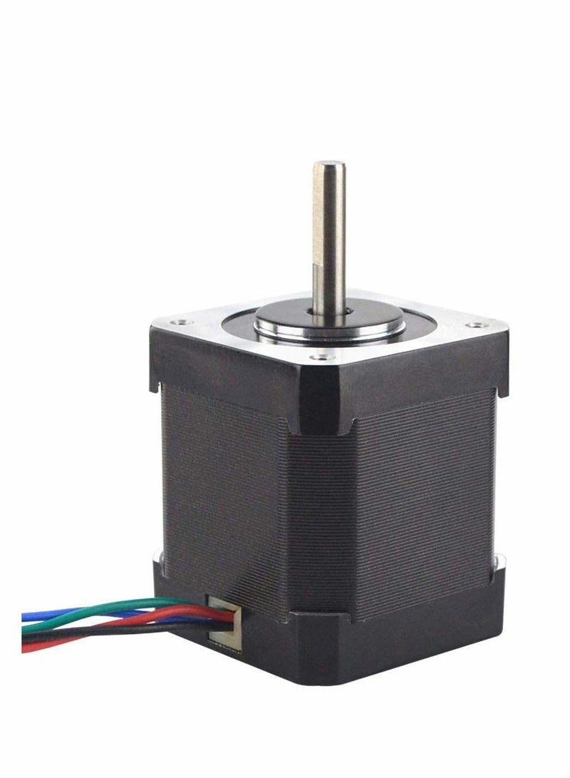 Dual Shaft Nema 17 Stepper Motor Bipolar, 0.5A/24Ncm/48mm Body/4-lead Wires/60cm Cable and Connector Compatible with 3D Printer/CNC  - Image 4
