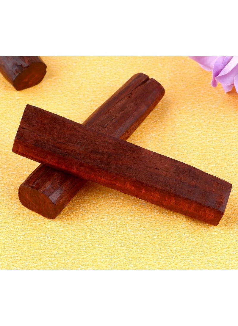 ANAWARIYAS ANAWARIYAS Sandalwood Rubbing Stone chakla Pata with RED Sandalwood Stick Natural Sandalwood Pata Board with Chandan Stick for Puja Tilak Face 1 Board with 1 Red Stick  - Image 4