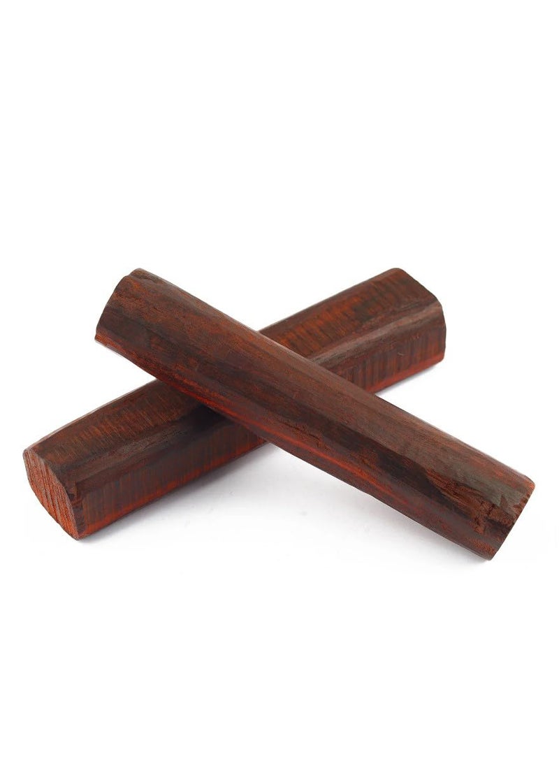 ANAWARIYAS ANAWARIYAS Sandalwood Rubbing Stone chakla Pata with RED Sandalwood Stick Natural Sandalwood Pata Board with Chandan Stick for Puja Tilak Face 1 Board with 1 Red Stick  - Image 2