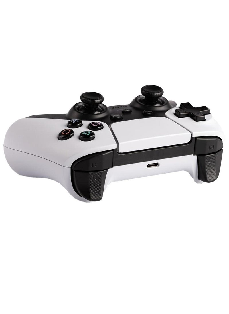 porodo PS4 Gamepad Controller: Elevate Your Gaming Experience with 600mAh Battery - White  - Image 3