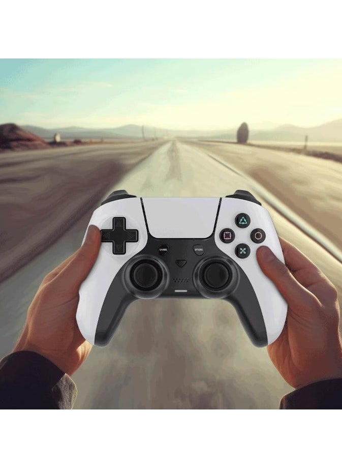 porodo PS4 Gamepad Controller: Elevate Your Gaming Experience with 600mAh Battery - White  - Image 4