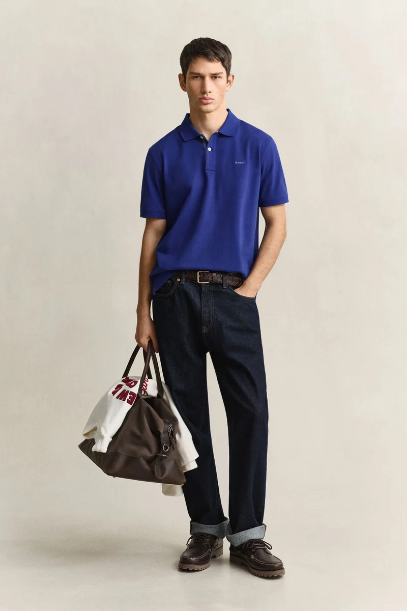 غانت Reg Contrast Pique Ss Polo