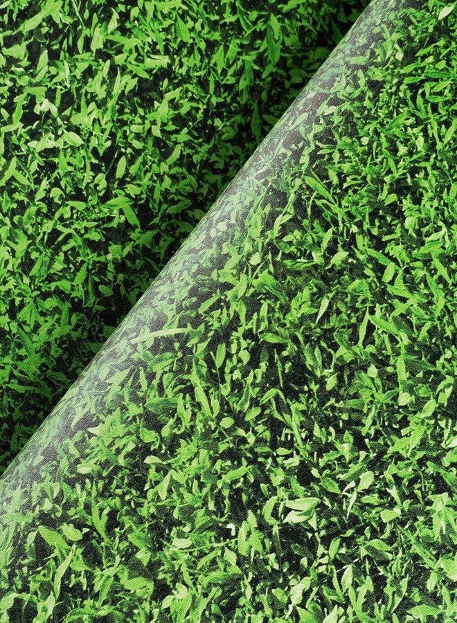 ReWallpaper ورق حائط أخضر من ReWallpaper قابل للإزالة واللصق، ورق حائط من العشب الأخضر الداكن، ذاتي اللصق، جداري من الخضرة الطبيعية لغرفة النوم والحمام، ورق اتصال مقاوم للماء للخزائن والأدراج، 17.5 بوصة × 10 أقدام - Image 2