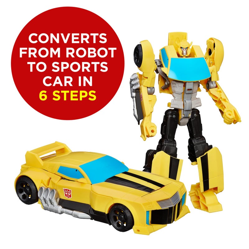 Transformers Toys Heroic Bumblebee Action Figure - Timeless Large-Scale Figure, Changes into Yellow Toy Car, 11" (Amazon Exclusive) - Image 2