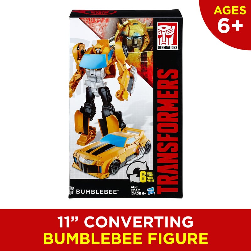 Transformers Toys Heroic Bumblebee Action Figure - Timeless Large-Scale Figure, Changes into Yellow Toy Car, 11" (Amazon Exclusive) - Image 5