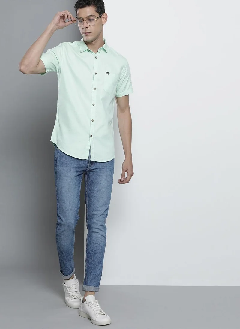 The Indian Garage Co  Men Slim Fit Solid Mid-Rise Stretchable Jeans for Men | Best Price UAE