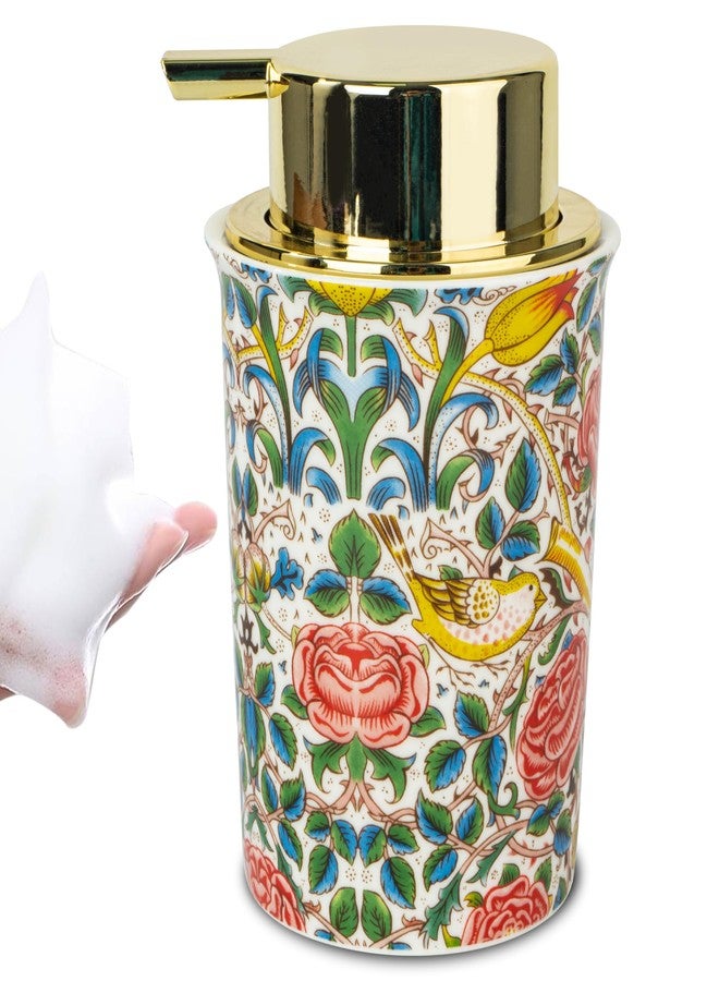 Esdallina Vintage Rose Ceramic Foaming Soap Dispenser for Bathroom & Kitchen Refillable Lotion Liquid Foam Pump Dispensers - Image 2