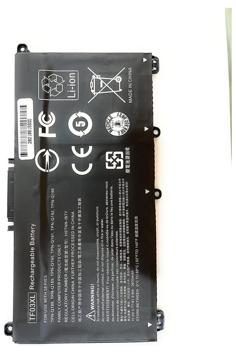 Lynacz Original TF03XL Battery Compatible with HP Pavilion Series 11.55V, 3630mAh, 41.9Wh Replacement Laptop Battery for HP Pavilion 15-CC 15-CD 15T-CC 15T-CD Series - Image 1
