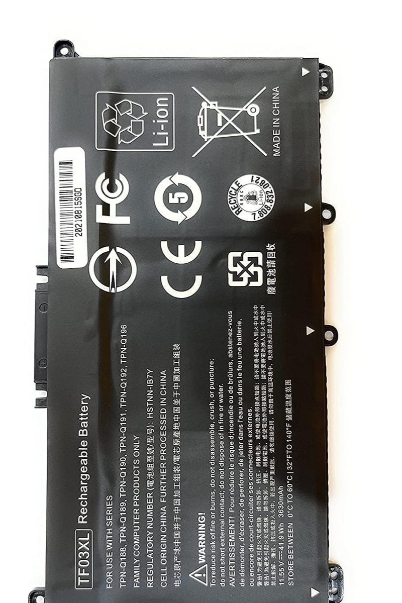 Lynacz Original TF03XL Battery Compatible with HP Pavilion Series 11.55V, 3630mAh, 41.9Wh Replacement Laptop Battery for HP Pavilion 15-CC 15-CD 15T-CC 15T-CD Series - Image 3