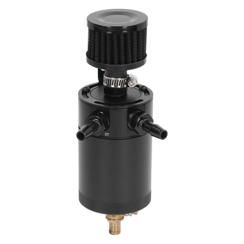 Aluminum Oil Catch Can: Premium Heat Resistant Alloy - Filter & Baffle System Oil Separator Kit for Performance Car Engine Bays - Image 4