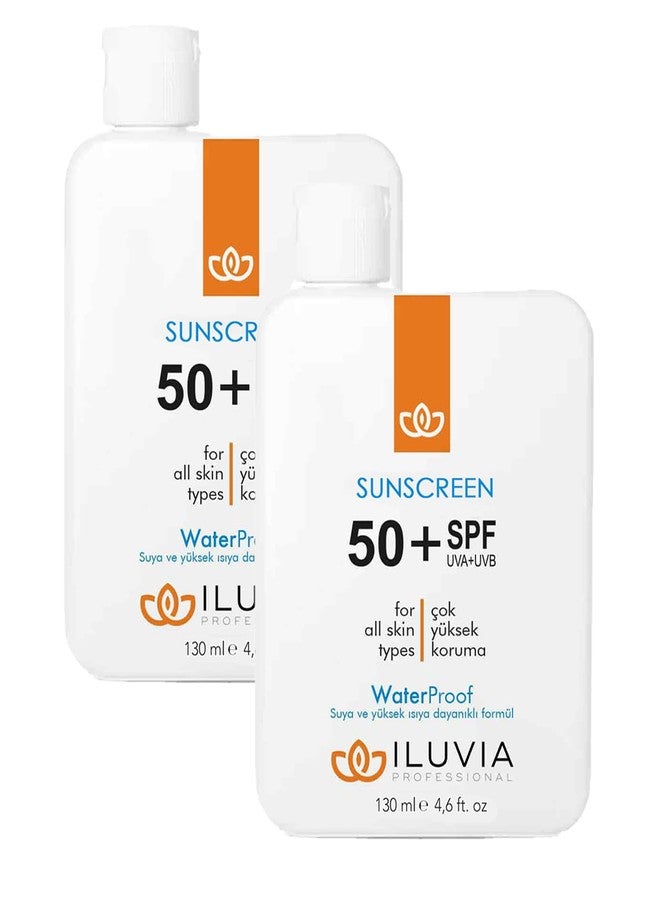 iluvia SPF 50 Sunscreen Lotion with Zinc Oxide - Pack of 2, 4.6 oz Tubes Each: Your Ultimate Sun Protection Bundle, White - Image 1